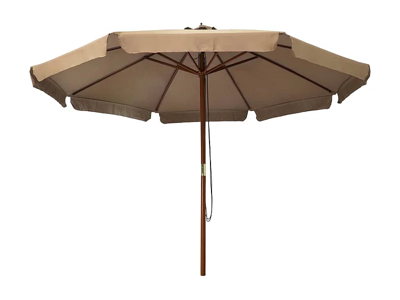 Eastvale  Parasol d'extérieur avec mât en bois 330 cm Taupe