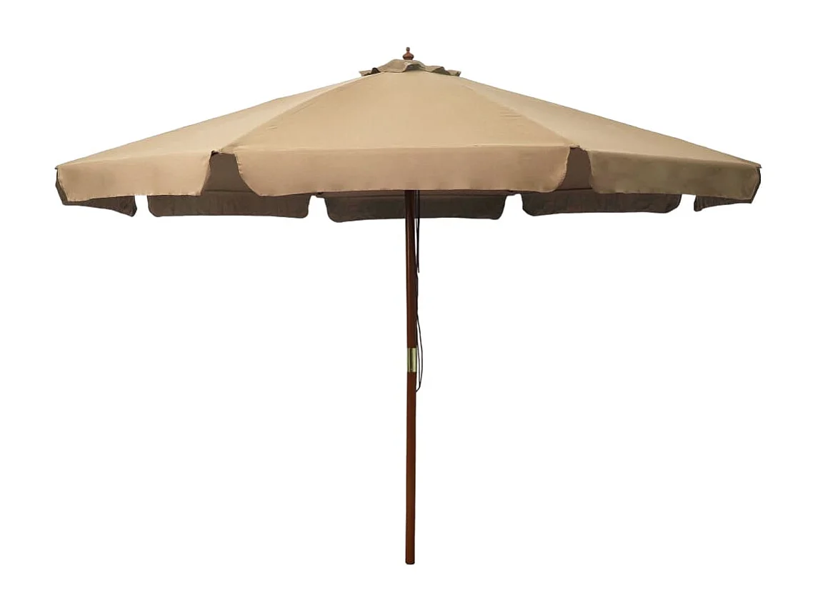 Eastvale  Parasol d'extérieur avec mât en bois 330 cm Taupe