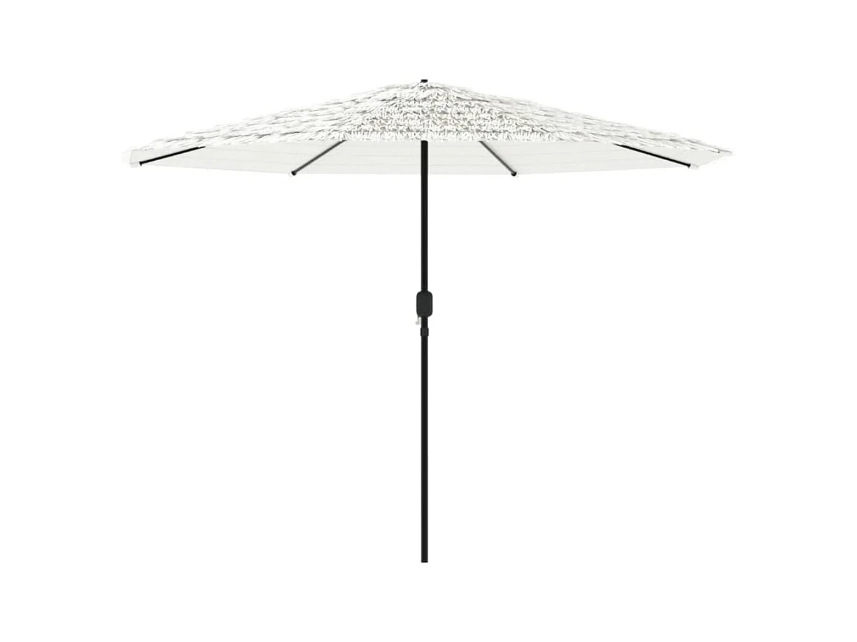 Draveil  Sombrilla de jardín con poste de acero blanca 324x324x247 cm