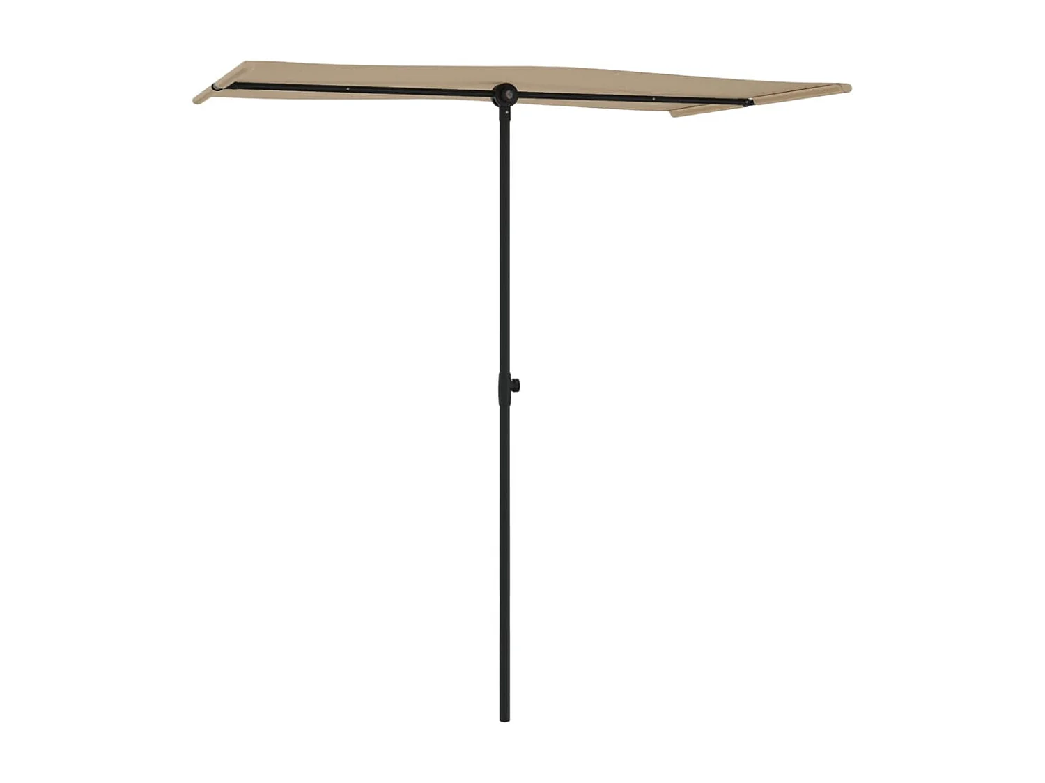 Zuhal  Parasol de jardin avec mât en aluminium 180x110 cm taupe