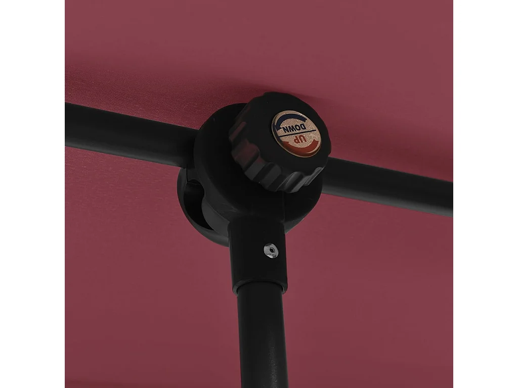 Zuhal  Parasol met aluminium paal 2x1,5 m bordeauxrood