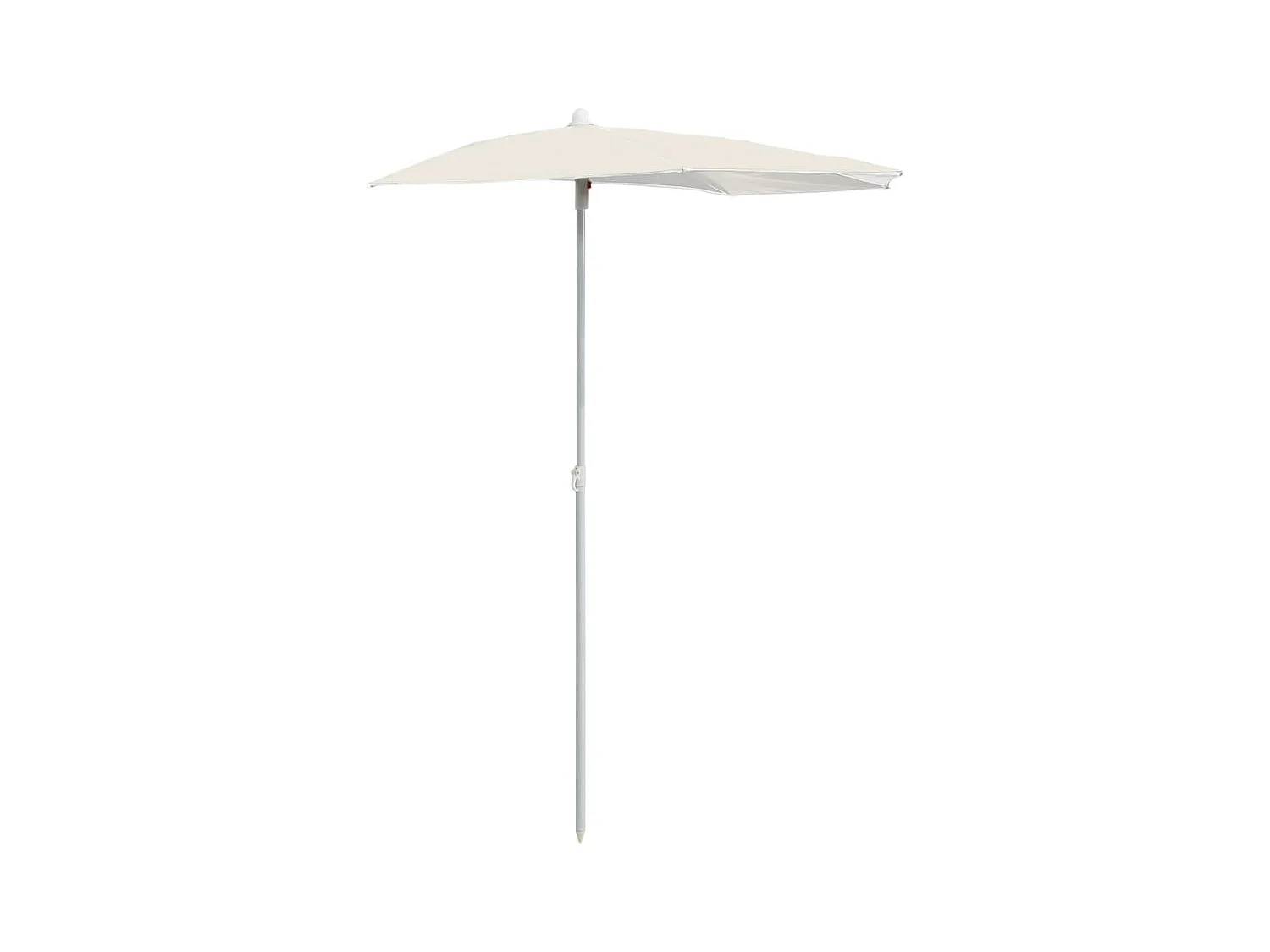 Hancock  Demi-parasol de jardin avec mât 180x90 cm sable