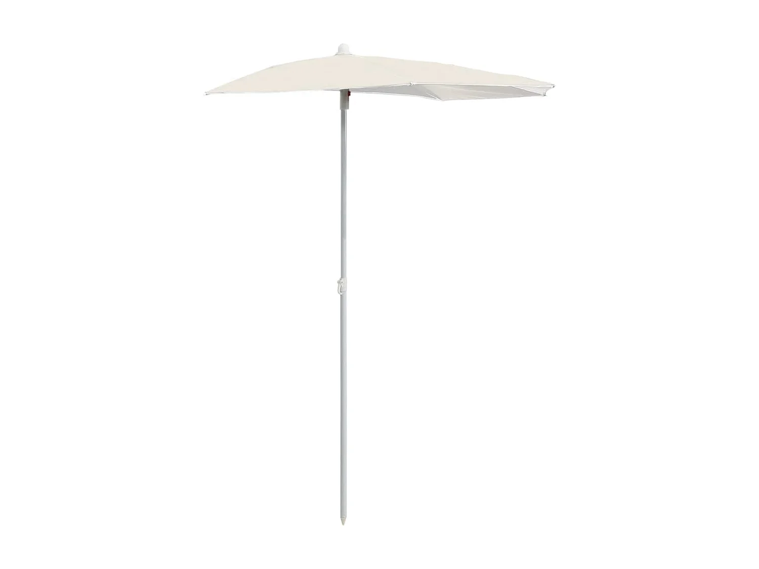 Hancock  Demi-parasol de jardin avec mât 180x90 cm sable