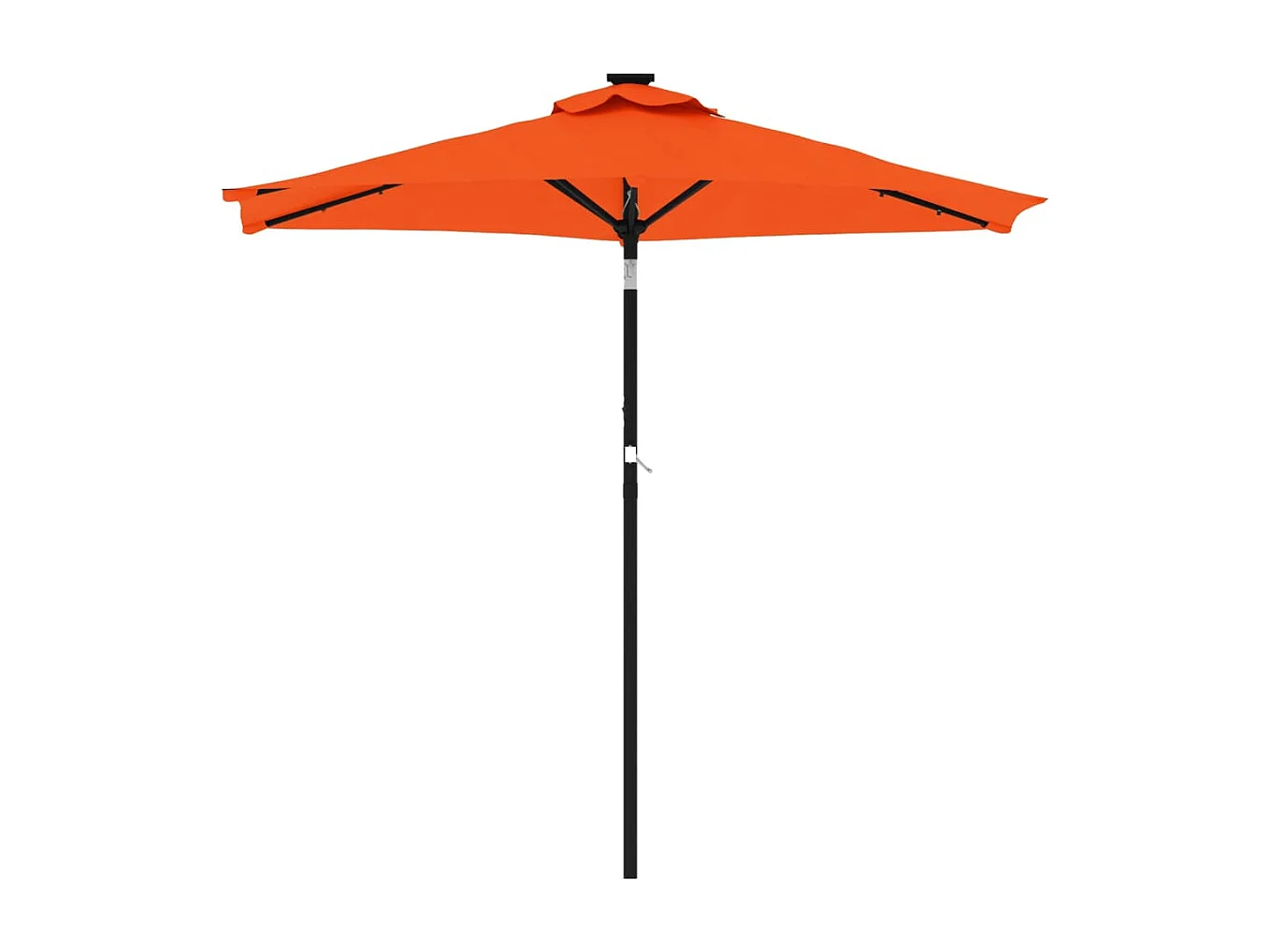 Albemarle  Sombrilla jardín con LEDs poste acero terracota 225x225x212 cm