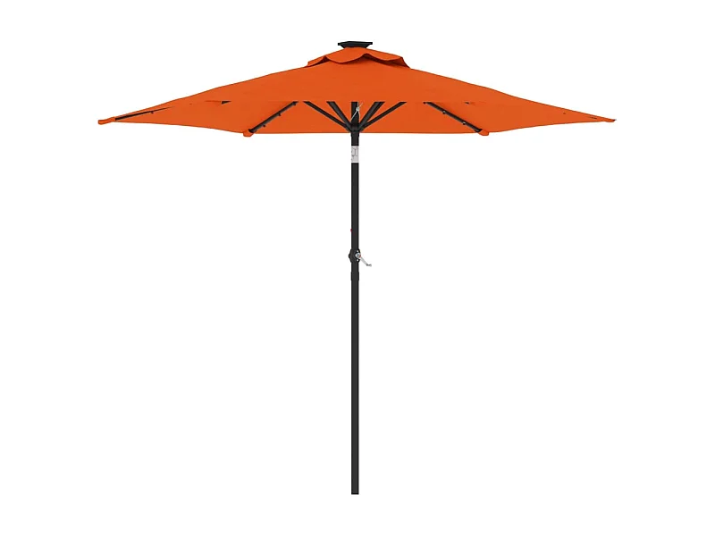Albemarle  Sombrilla jardín con LEDs poste acero terracota 225x225x212 cm
