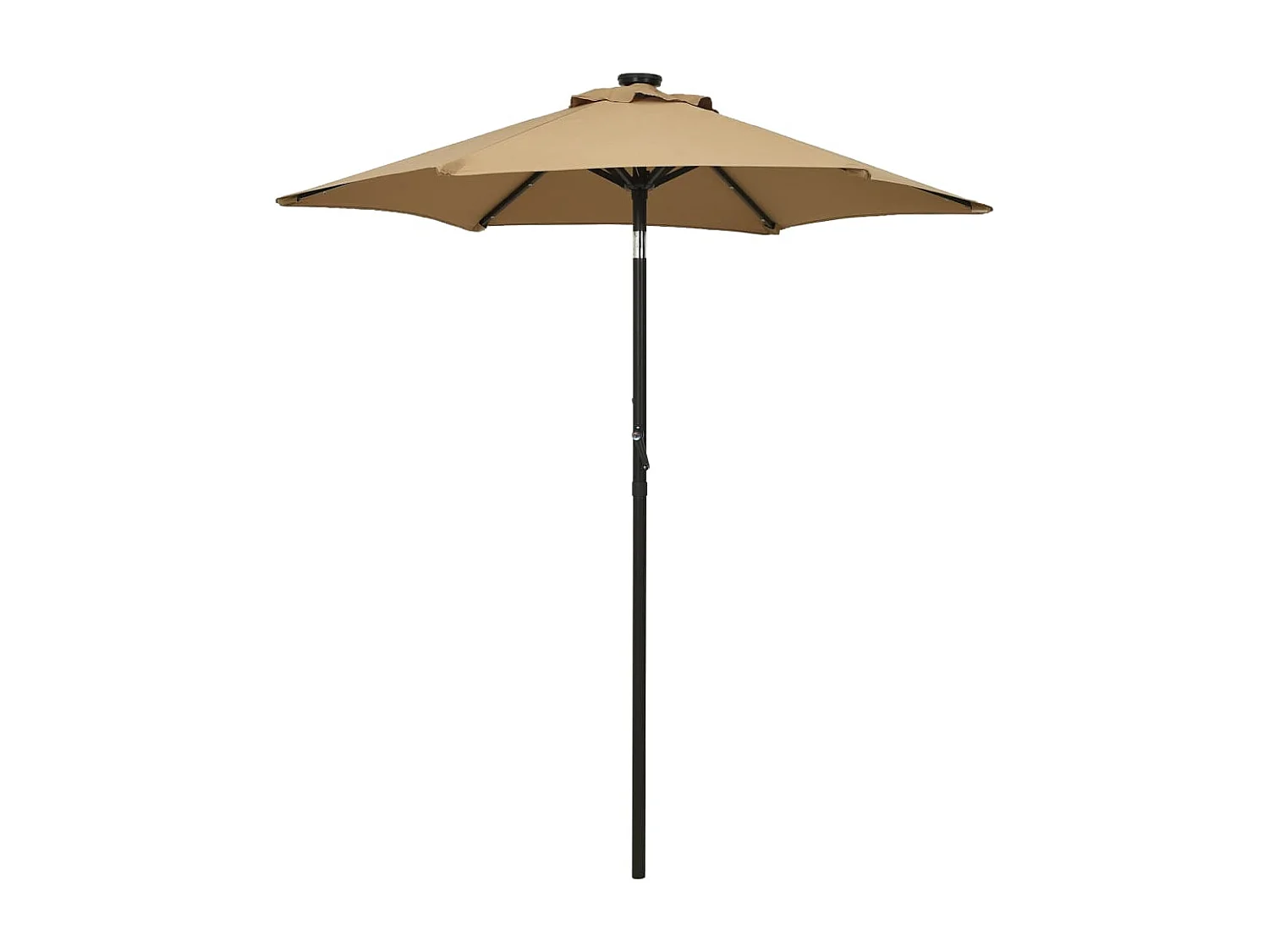 Zerdal  Parasol de jardin avec lumières LED taupe 200x211 cm aluminium