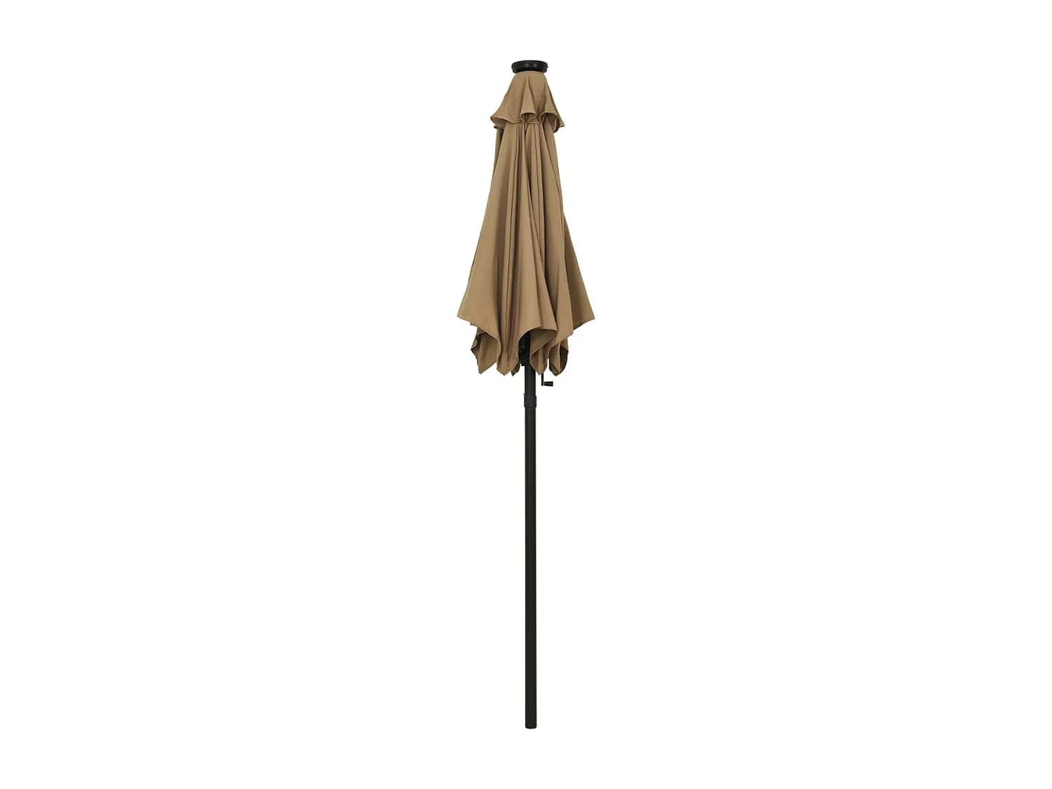 Zerdal  Parasol de jardin avec lumières LED taupe 200x211 cm aluminium