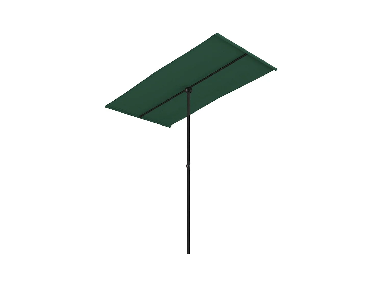 Zuhal  Parasol de jardin avec mât en aluminium 180x110 cm vert