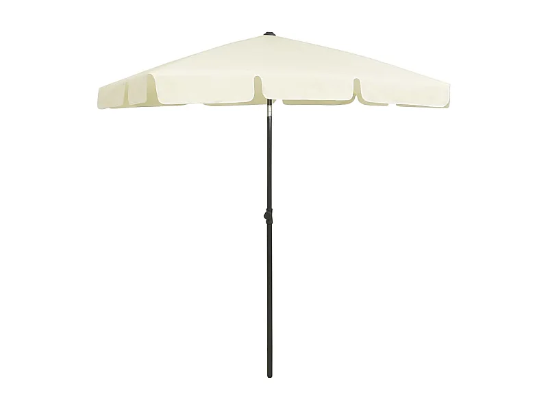 Roxanne  Parasol de plage jaune sable 180x120 cm