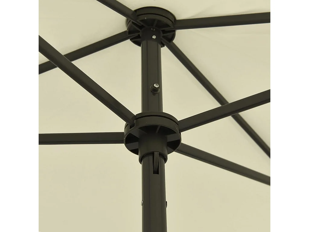 Roxanne  Parasol de plage jaune sable 180x120 cm