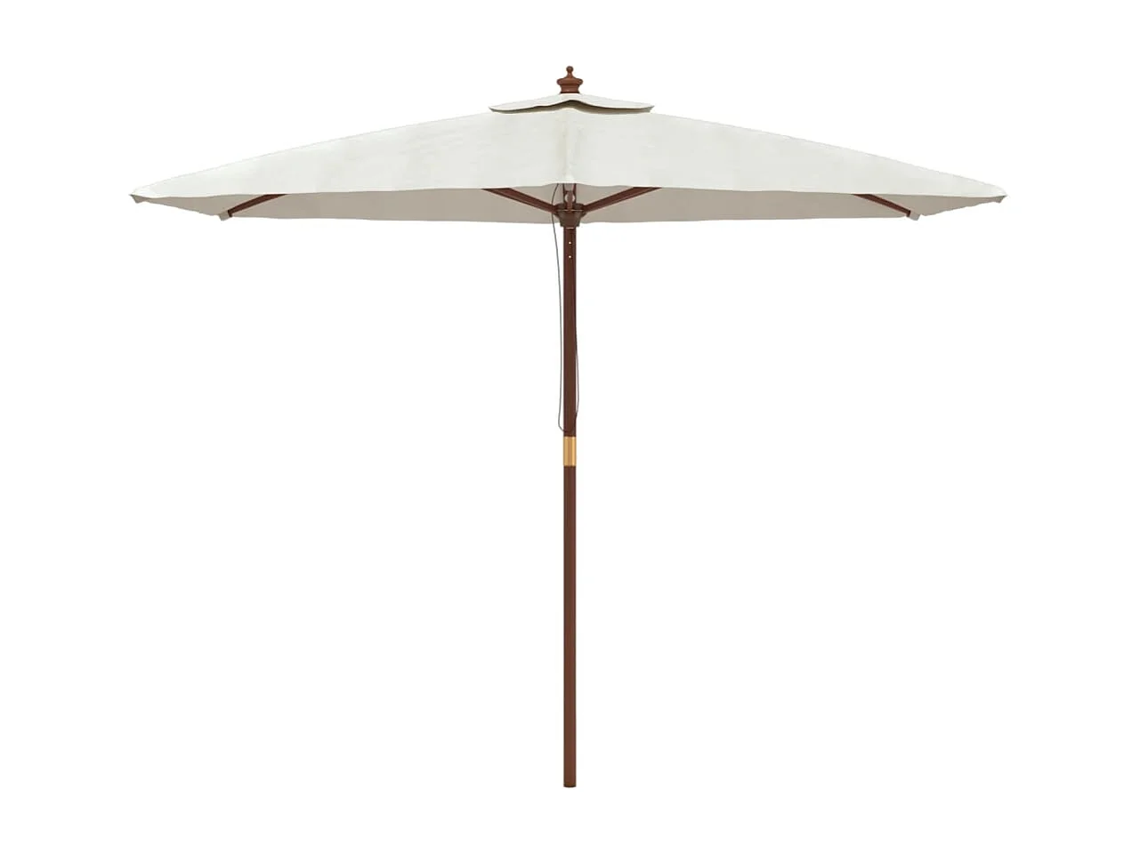 Sophie-Sandrine  Parasol de jardin avec mât en bois sable 299x240 cm
