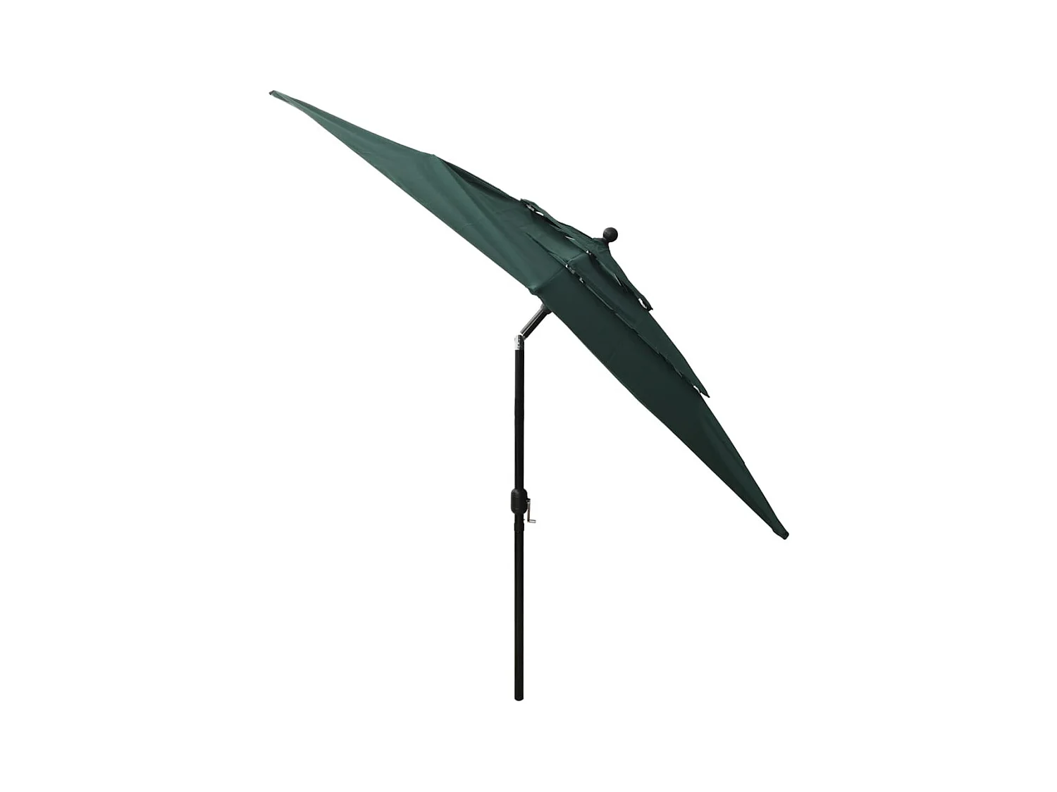 Mart  Parasol de jardin à 3 niveaux avec mât en aluminium vert