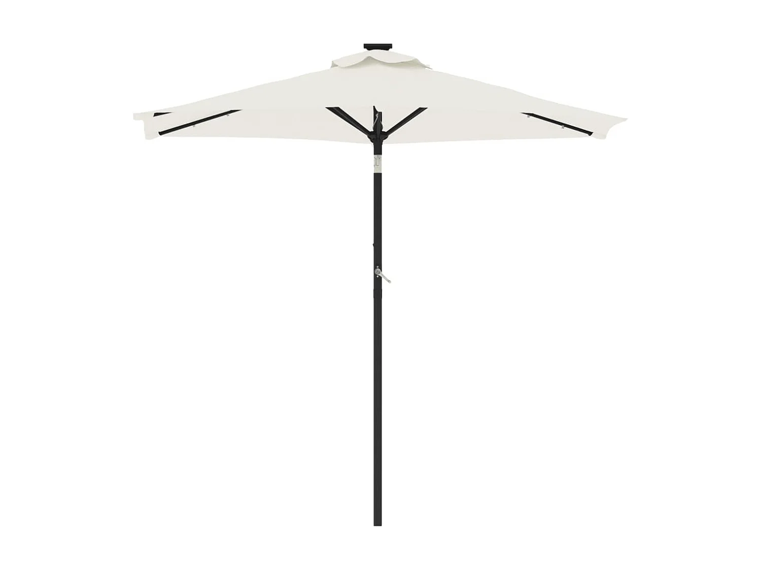 Albemarle  Sombrilla jardín con luces LED poste acero blanca 225x225x212cm