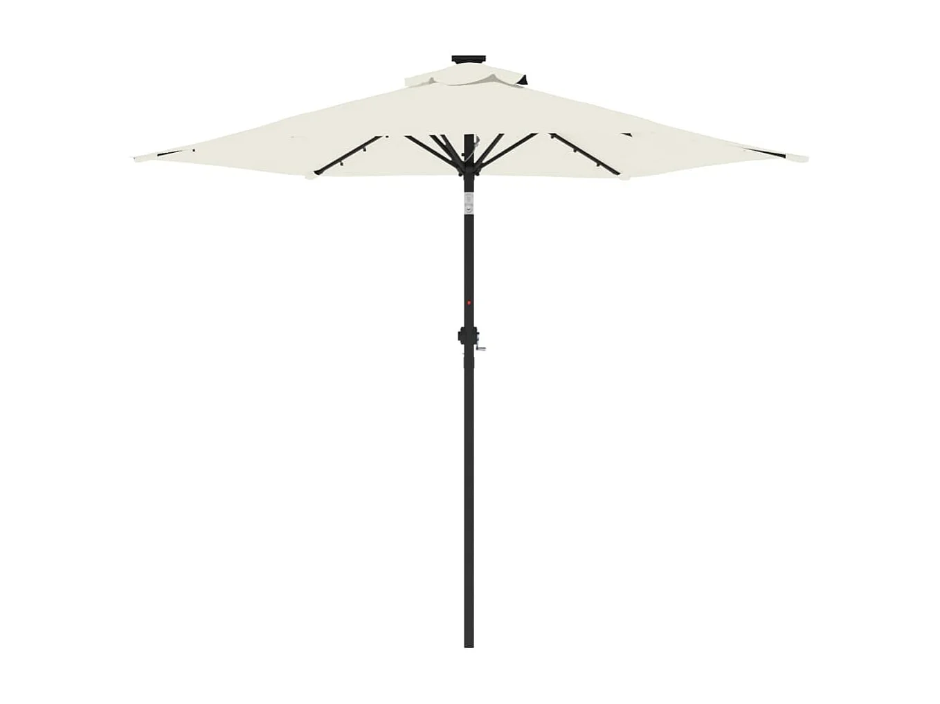 Albemarle  Sombrilla jardín con luces LED poste acero blanca 225x225x212cm