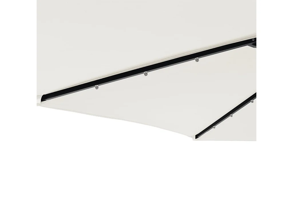 Albemarle  Sombrilla jardín con luces LED poste acero blanca 225x225x212cm