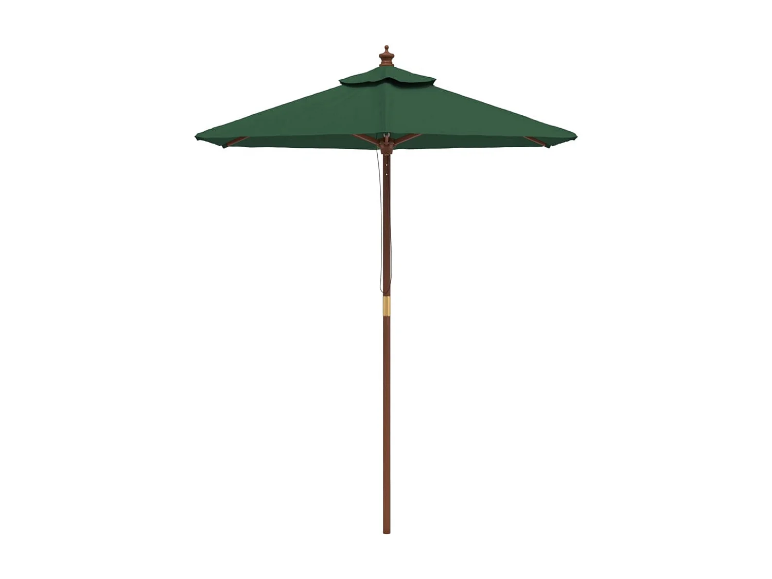 Delinra  Sombrilla de jardín con poste de madera verde 196x231 cm