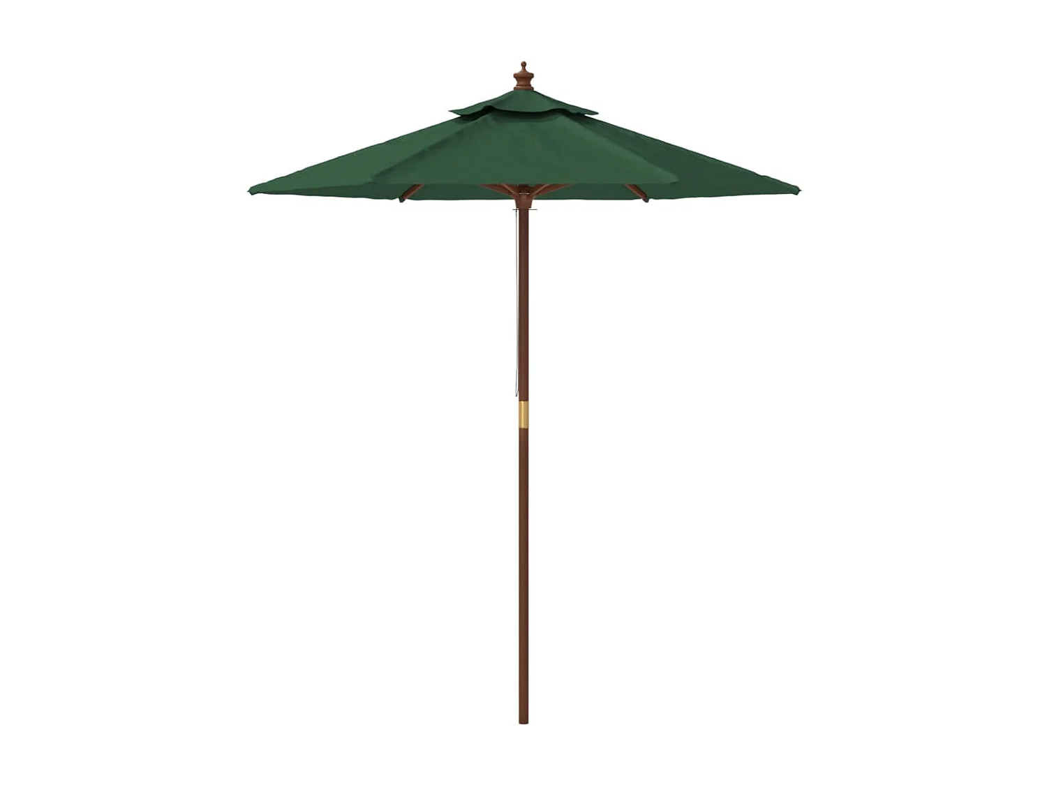 Delinra  Sombrilla de jardín con poste de madera verde 196x231 cm