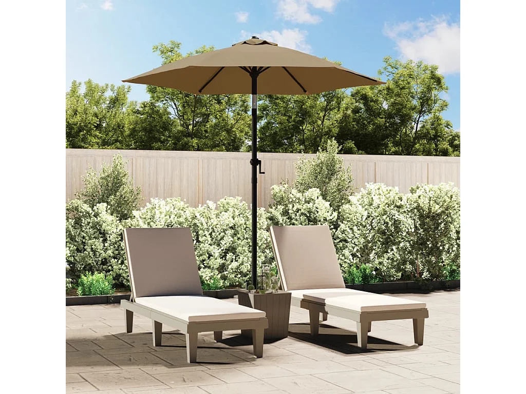 Marano di Napoli  Parasol 200x224 cm aluminium taupe