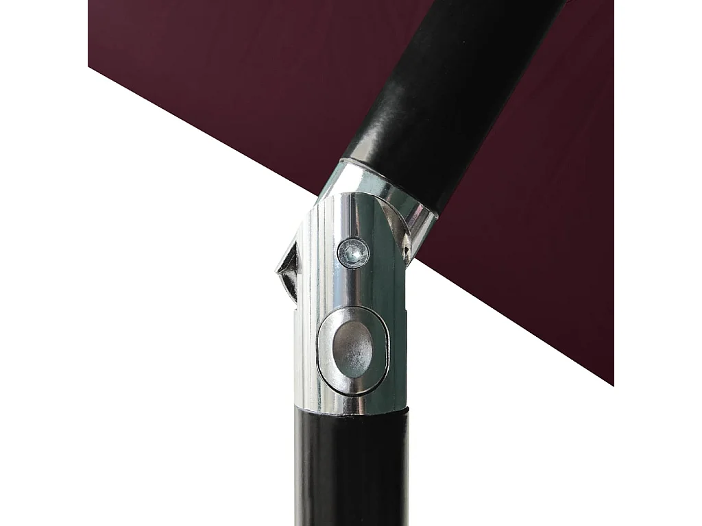 Nijkerk  Parasol 3-laags met aluminium paal 2 m bordeauxrood