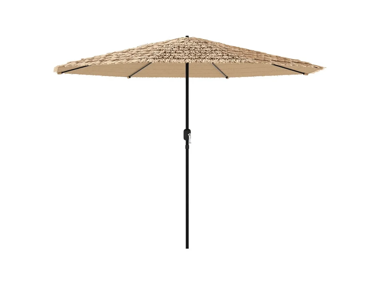 Draveil  Parasol de jardin avec mât en acier marron 388x388x248 cm