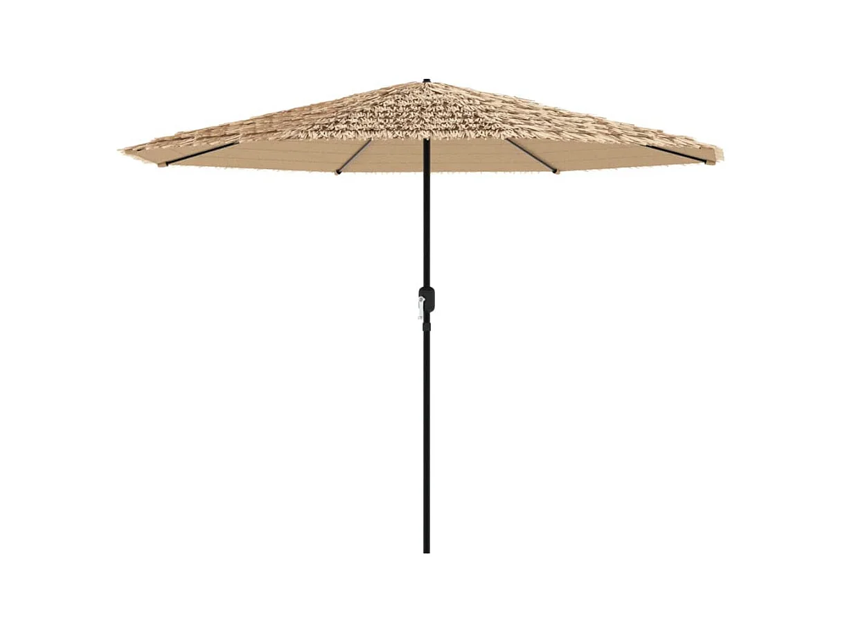 Draveil  Parasol de jardin avec mât en acier marron 388x388x248 cm