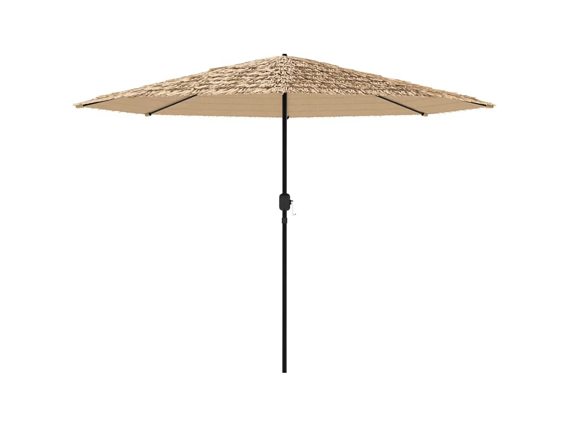Draveil  Parasol de jardin avec mât en acier marron 388x388x248 cm