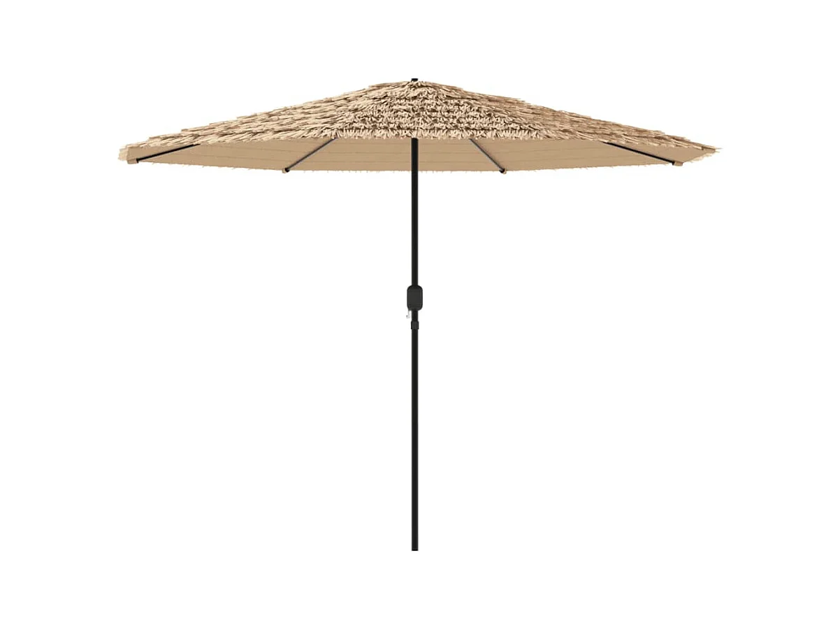 Draveil  Parasol de jardin avec mât en acier marron 388x388x248 cm