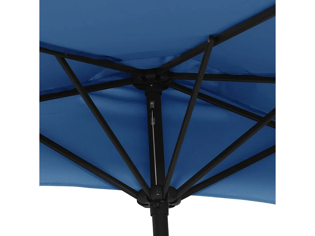 Vilde Kristine  Balkonparasol half met aluminium paal 300x155x223 cm blauw