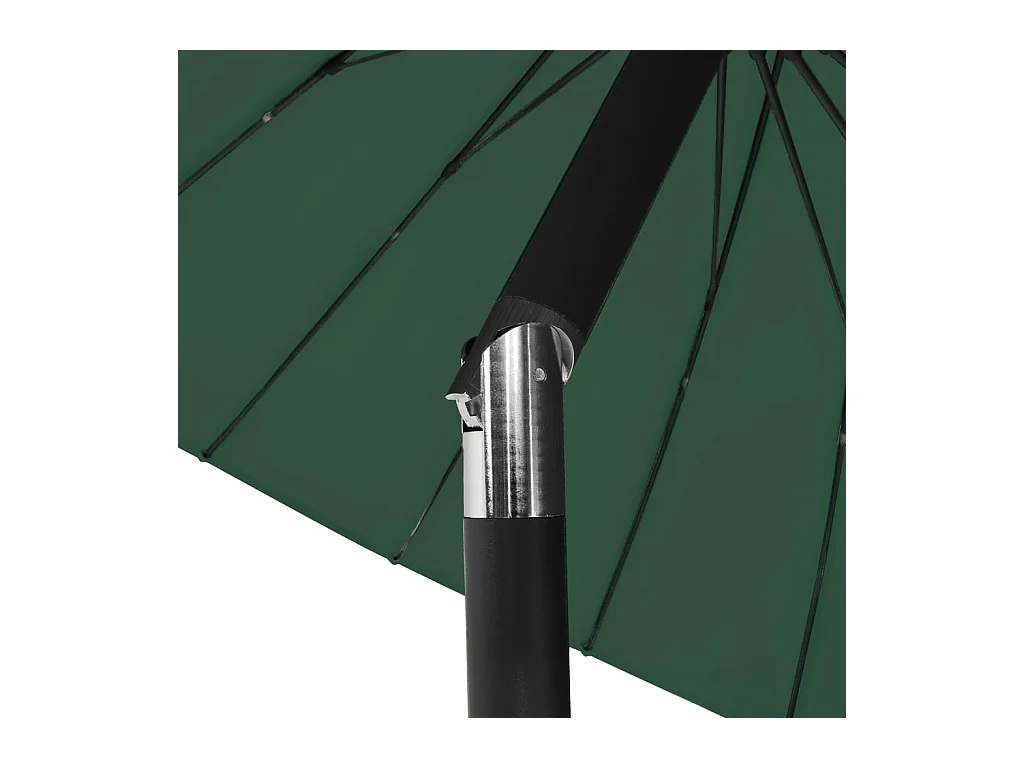 Castlefleming  Parasol d'extérieur avec mât en aluminium 270 cm Vert
