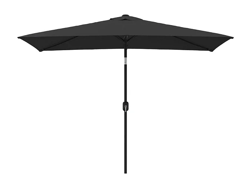Torhildr  Parasol d'extérieur avec mât en métal 300x200 cm Noir