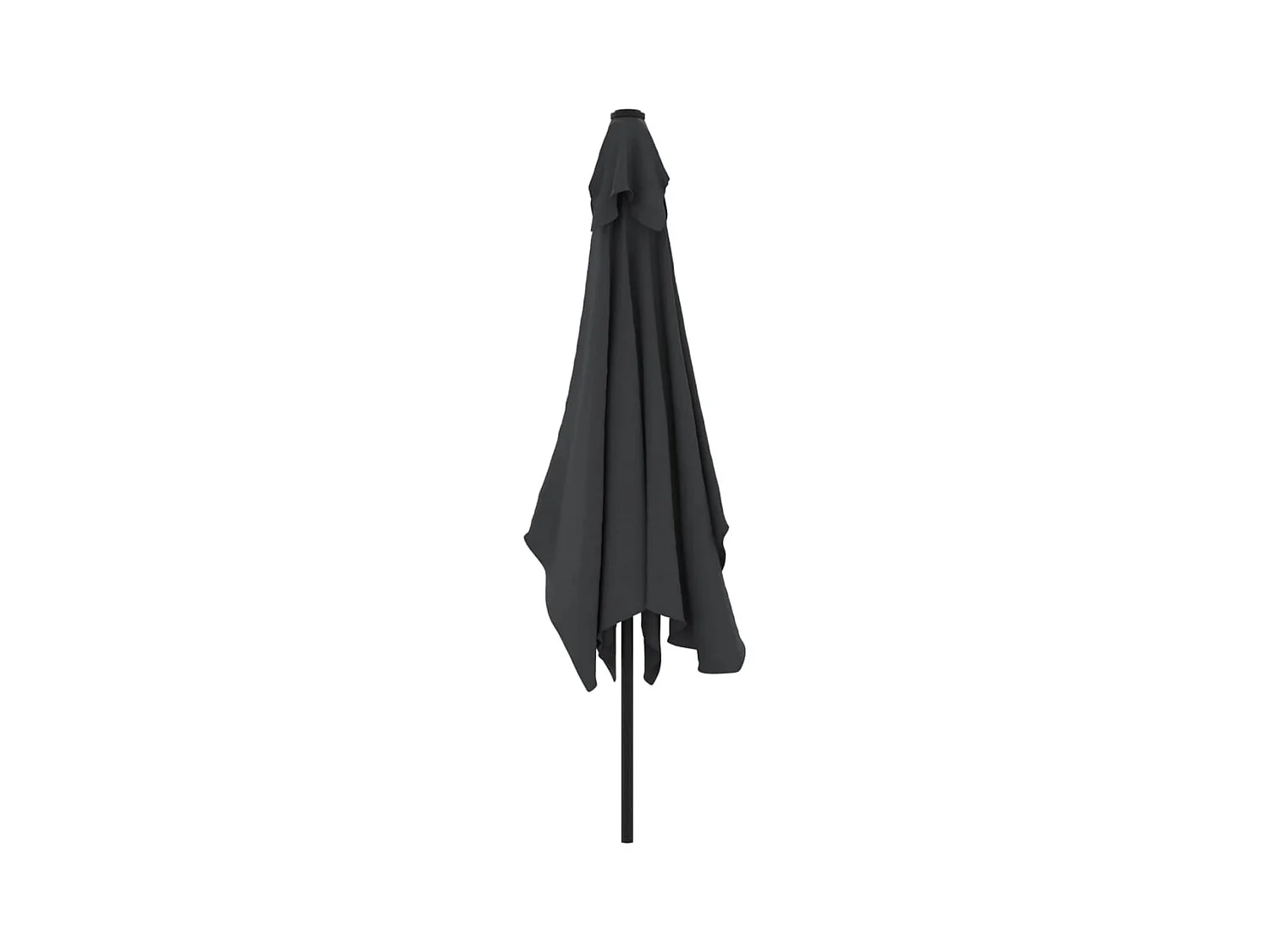 Torhildr  Parasol d'extérieur avec mât en métal 300x200 cm Noir