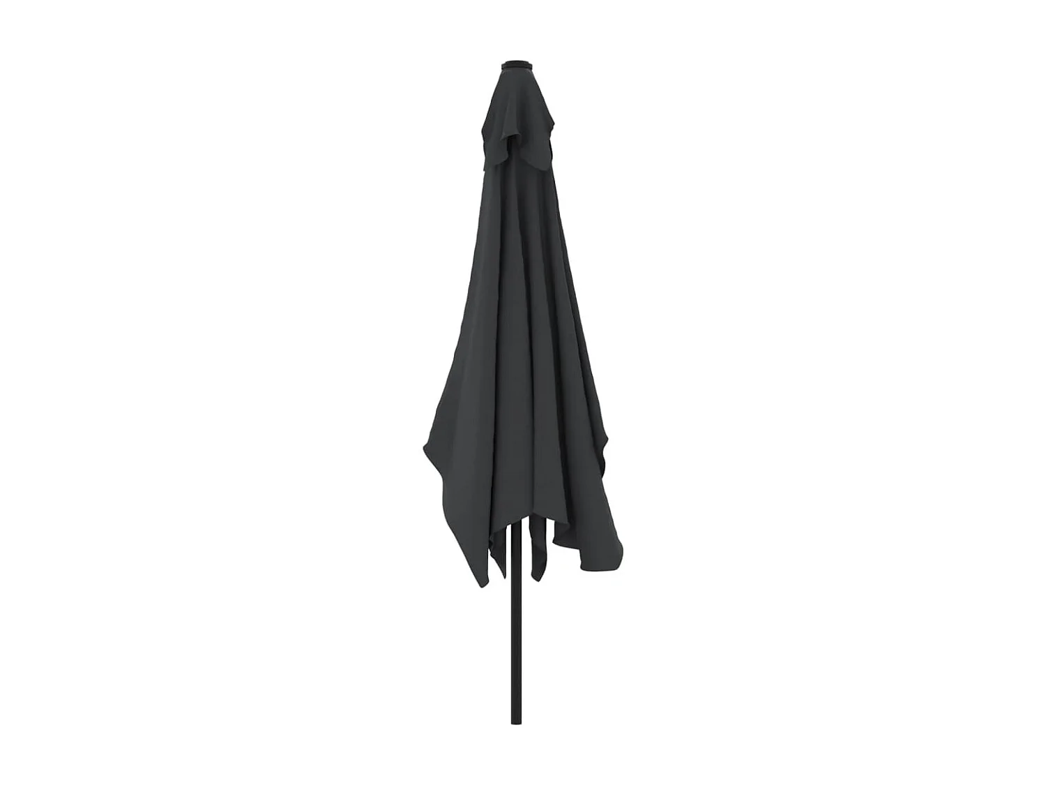 Torhildr  Parasol d'extérieur avec mât en métal 300x200 cm Noir