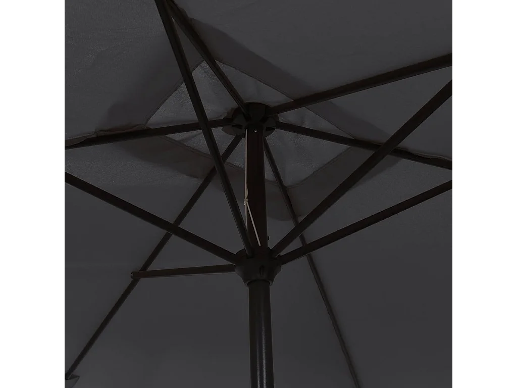 Torhildr  Parasol d'extérieur avec mât en métal 300x200 cm Noir