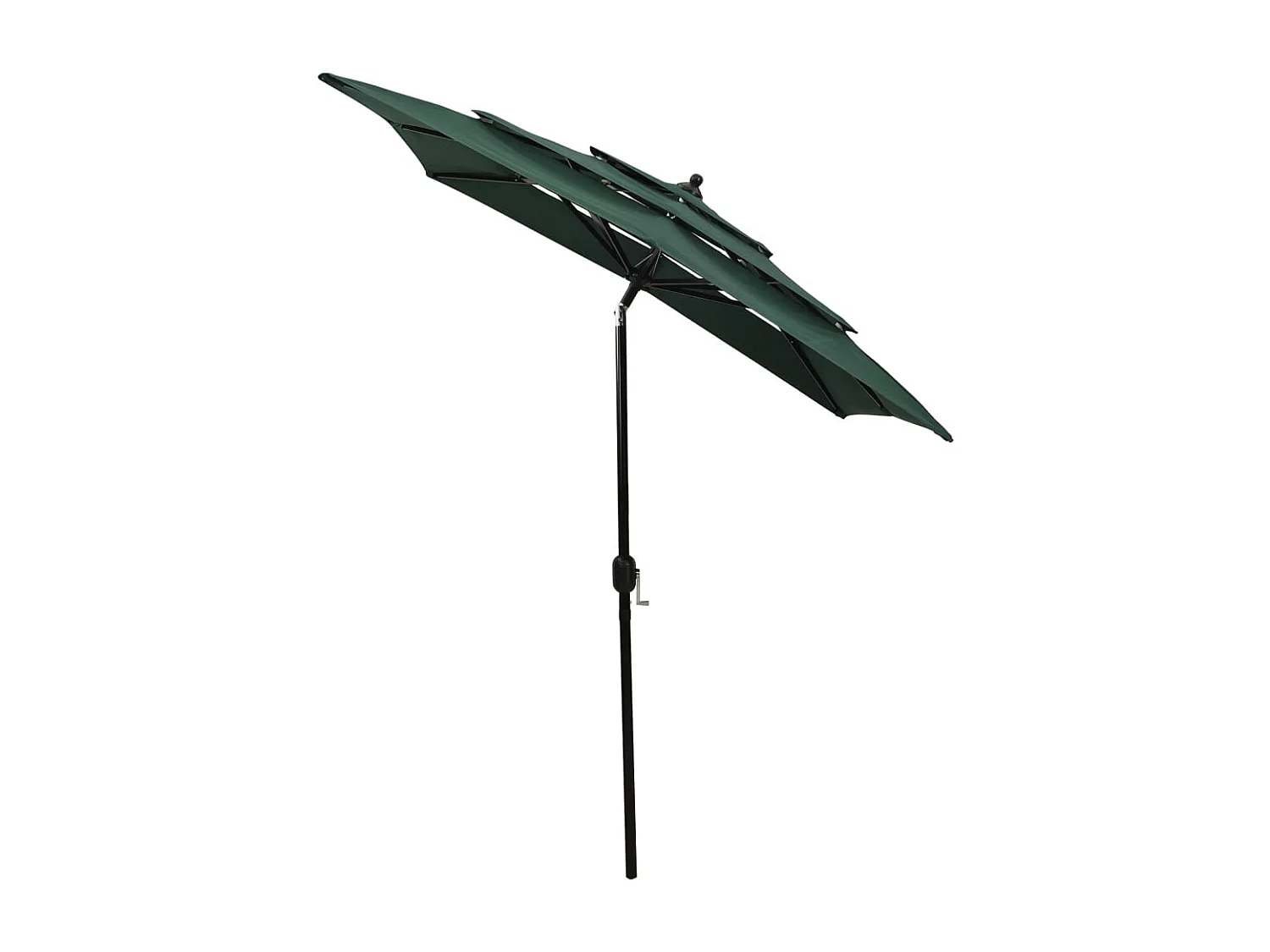Mart  Parasol 3-laags met aluminium paal 2x2 m groen