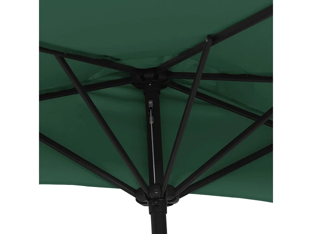 Vilde Kristine  Balkonparasol half met aluminium paal 270x144 cm groen