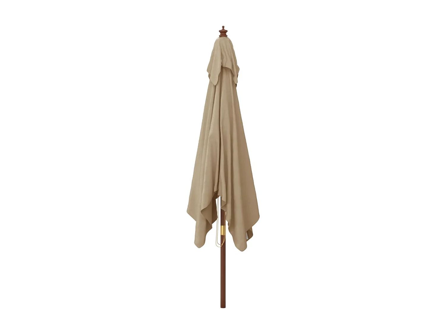Varel  Parasol de jardin avec mât en bois taupe 300x300x273 cm