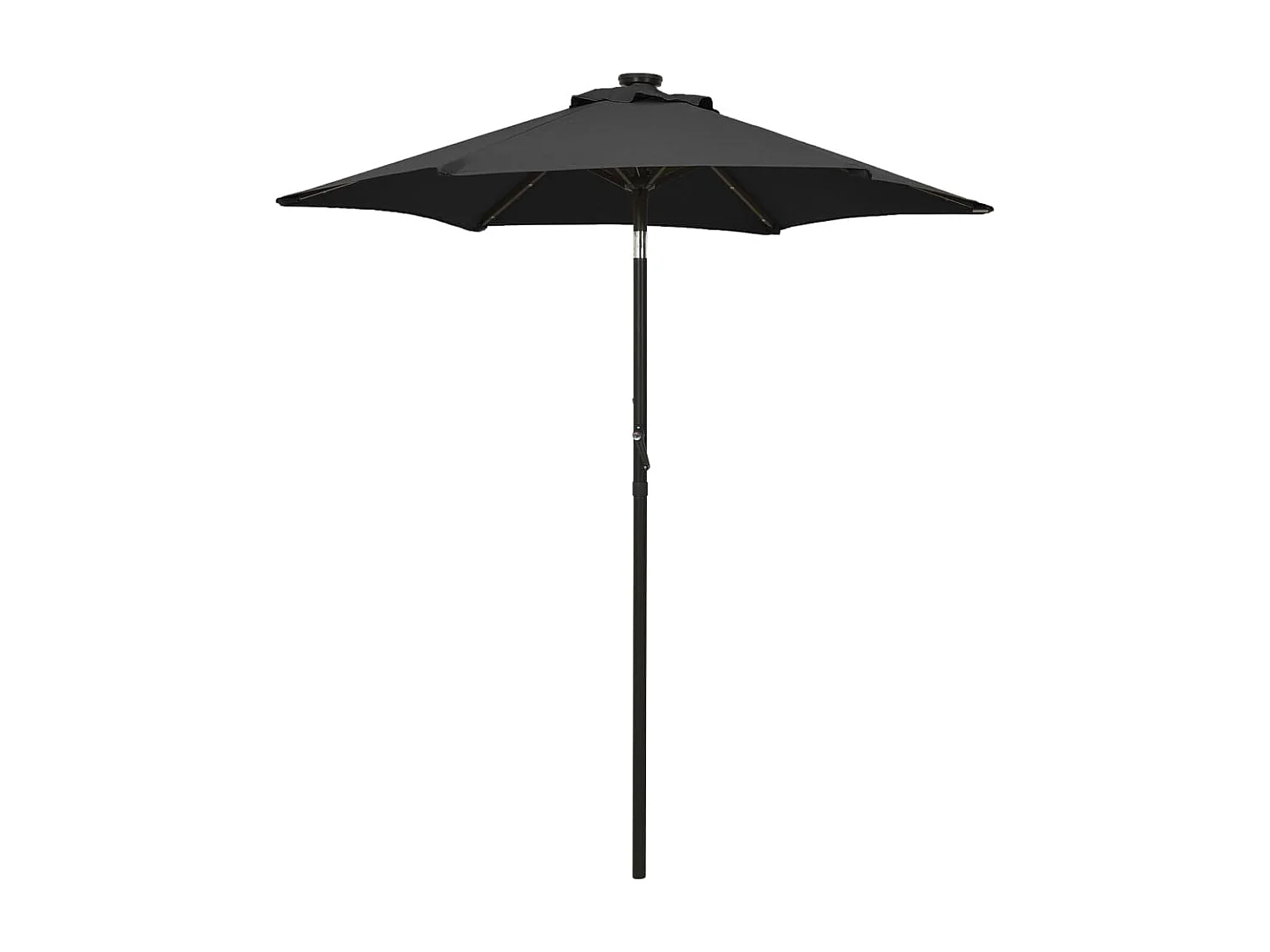 Zerdal  Parasol de jardin avec lumières LED noir 200x211 cm aluminium