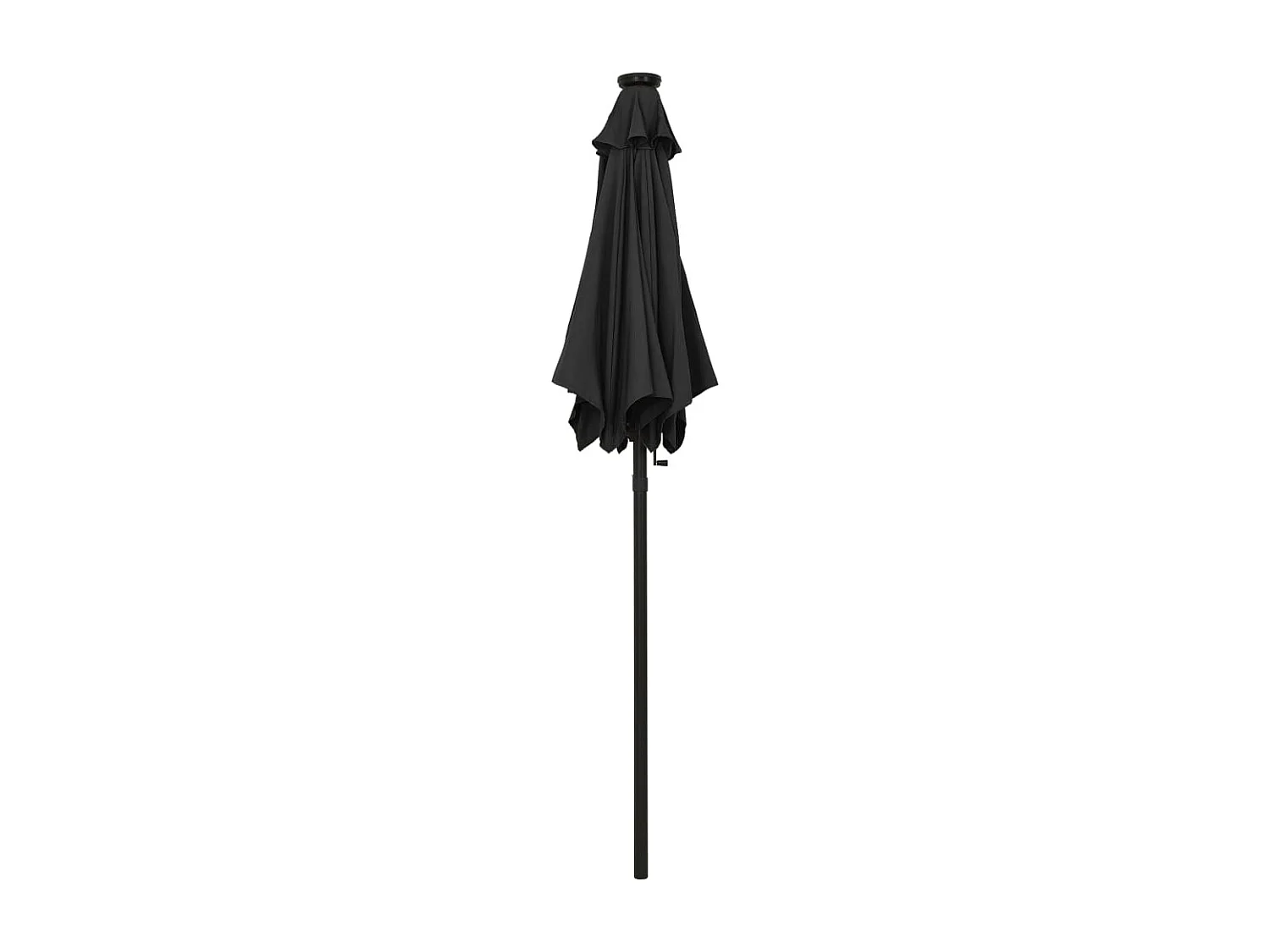 Zerdal  Parasol de jardin avec lumières LED noir 200x211 cm aluminium