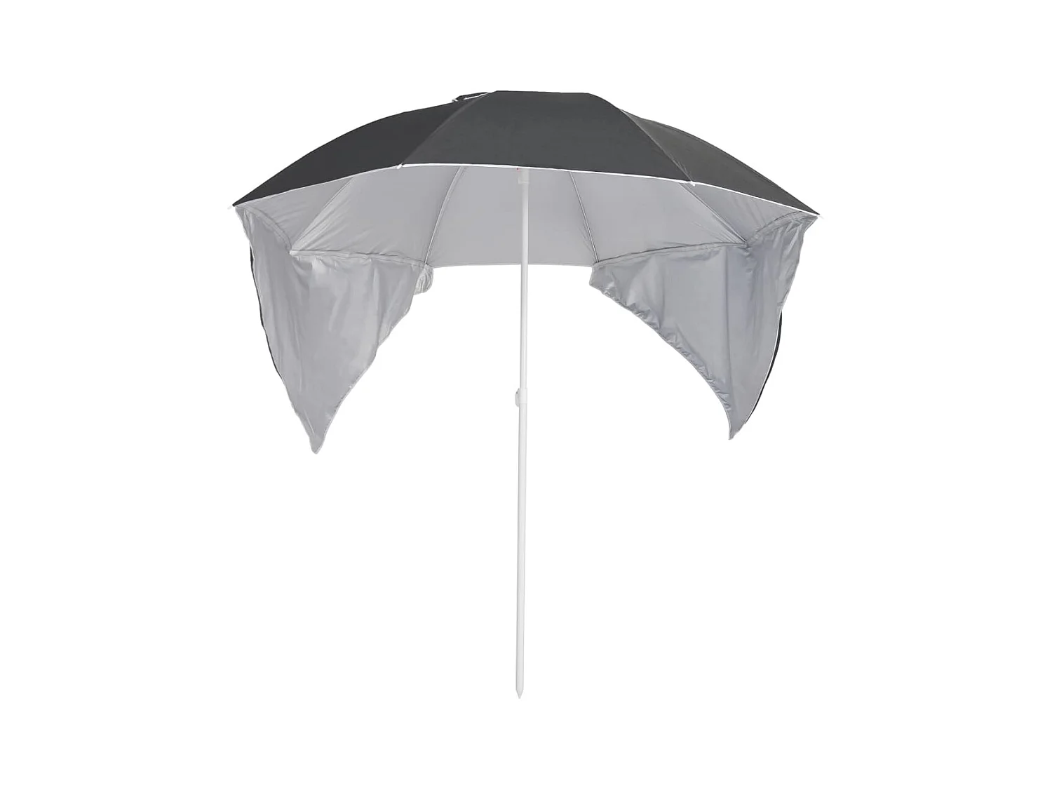 Ceyda  Parasol de plage avec parois latérales anthracite 215 cm