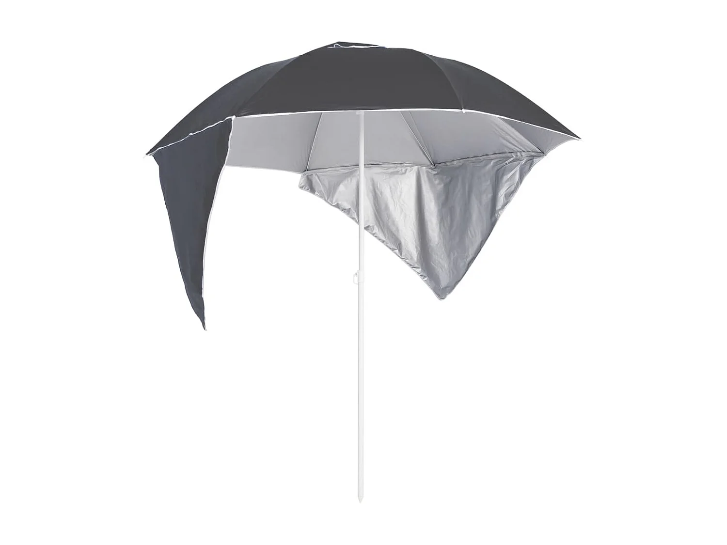 Ceyda  Parasol de plage avec parois latérales anthracite 215 cm