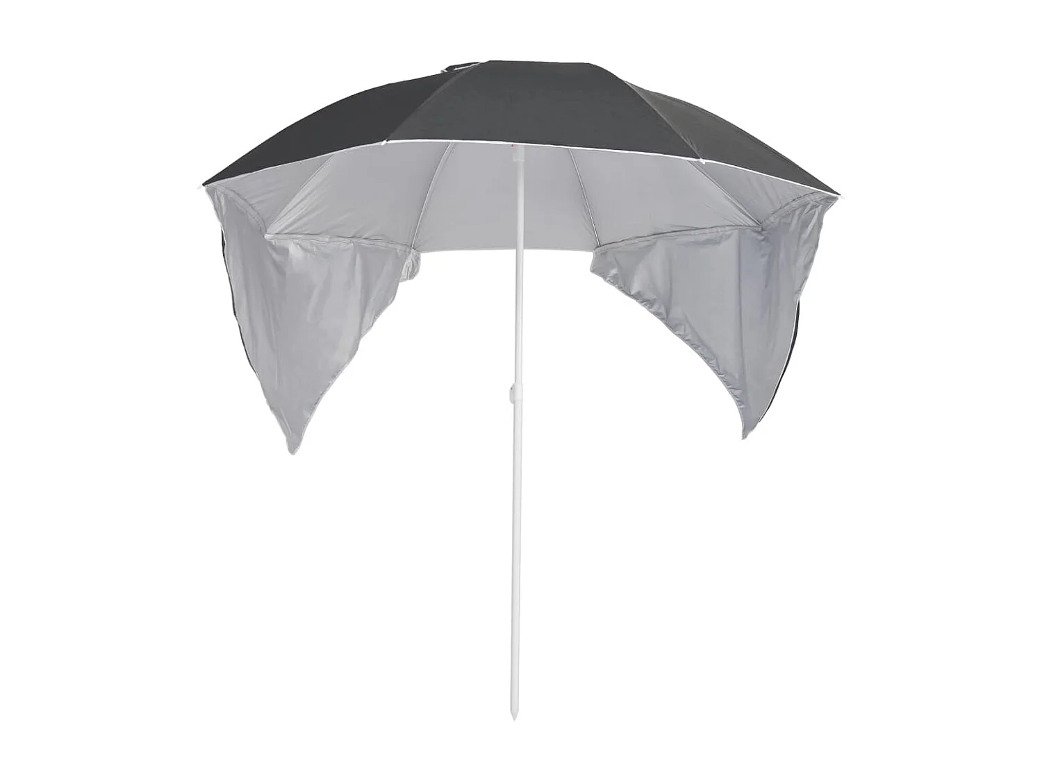 Ceyda  Parasol de plage avec parois latérales anthracite 215 cm