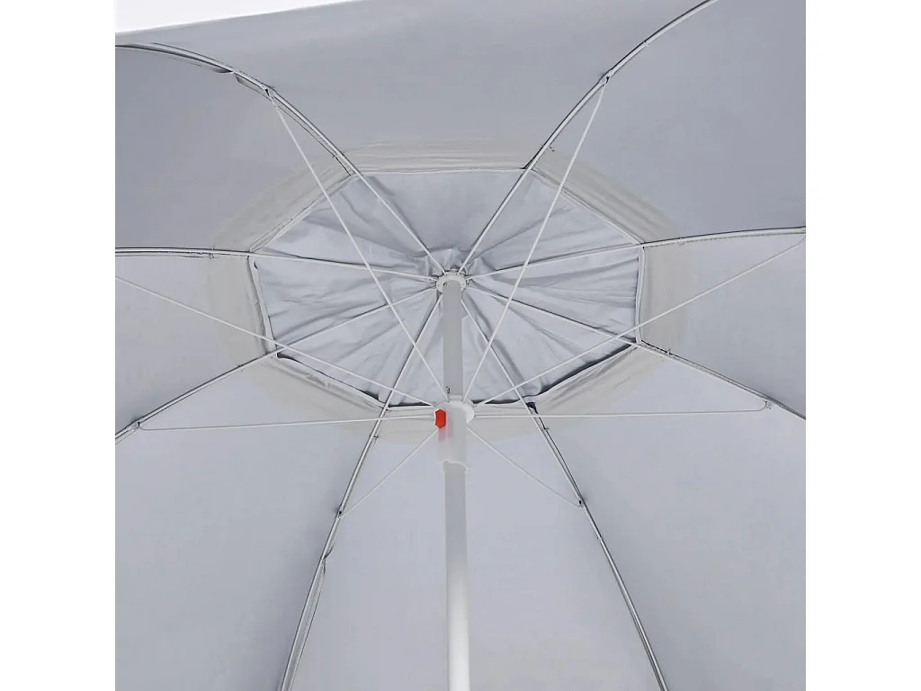 Ceyda  Parasol de plage avec parois latérales anthracite 215 cm