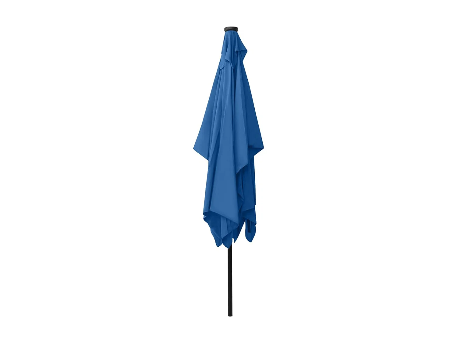 Prudence  Parasol de jardin avec LED et mât en acier bleu azuré 2x3 m