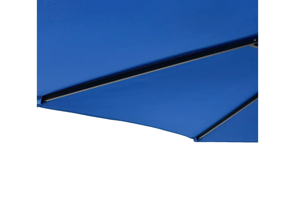 Jeanerette  Sombrilla de jardín con poste de acero azul 225x225x212 cm