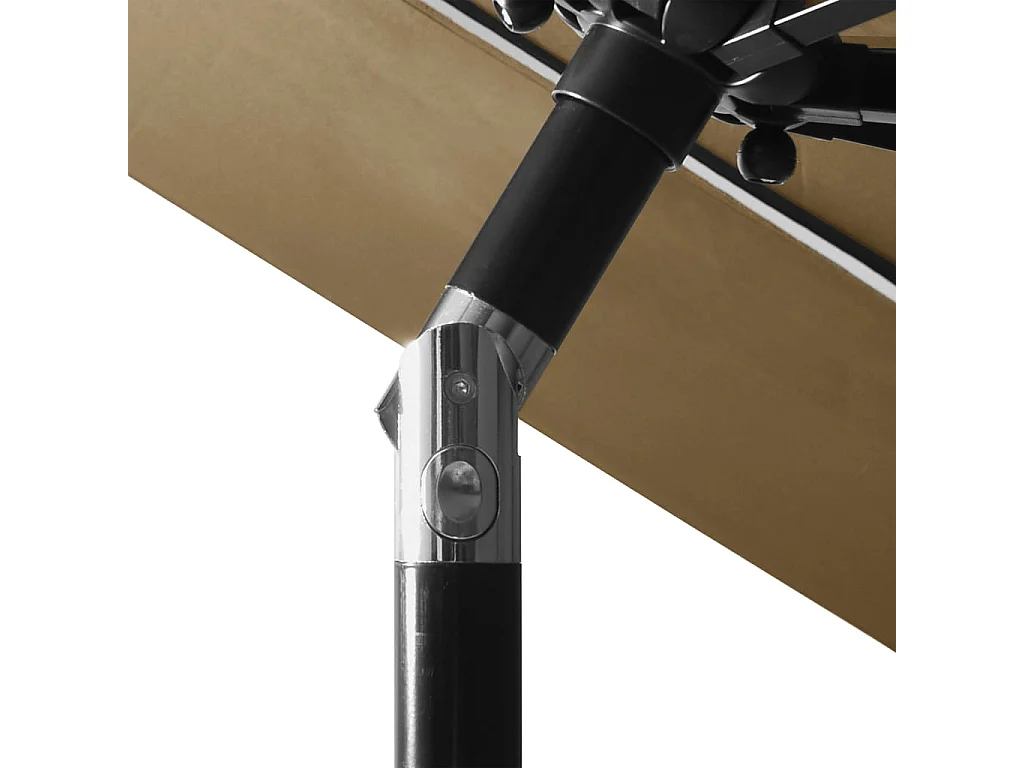 Nijkerk  Parasol 3-laags met aluminium paal 3 m taupe