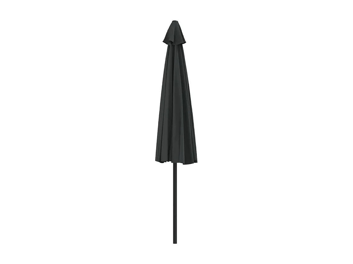 Vilde Kristine  Parasol de balcon avec mât en aluminium Noir 300x155x223cm Demi