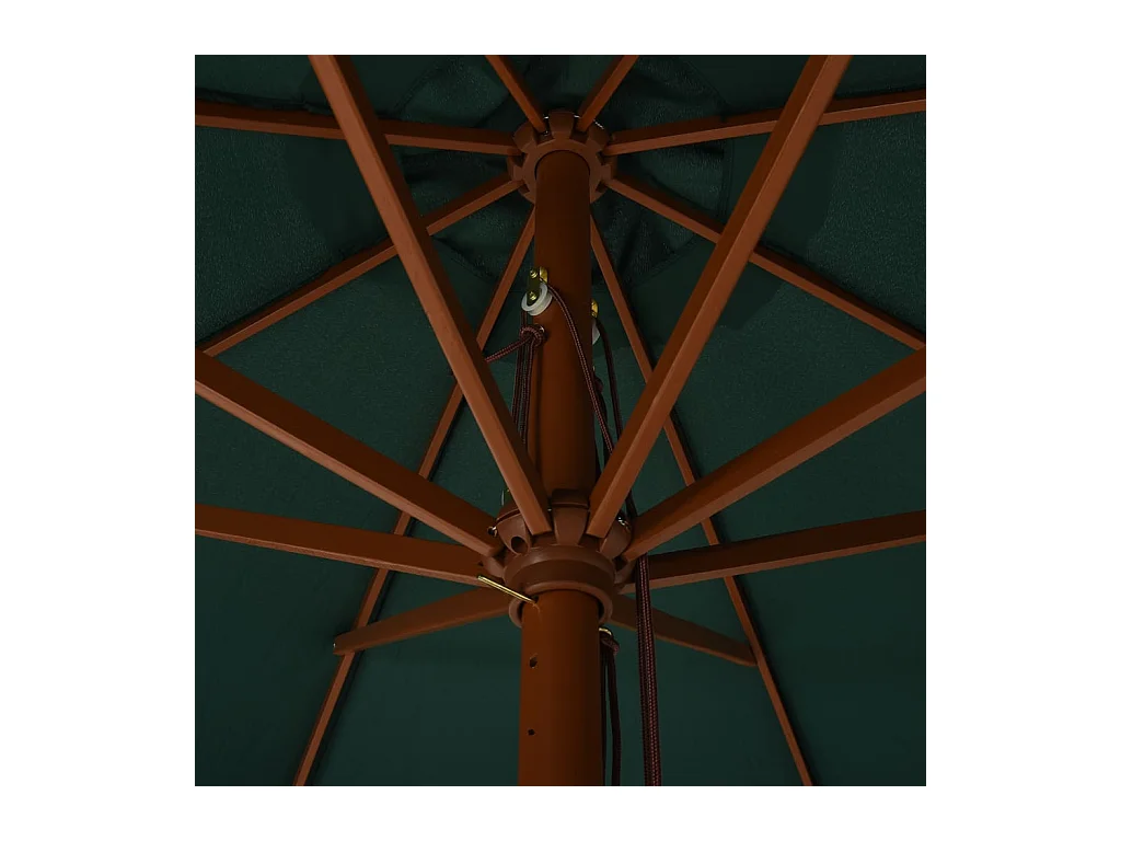 Eastvale  Parasol d'extérieur avec mât en bois 330 cm Vert