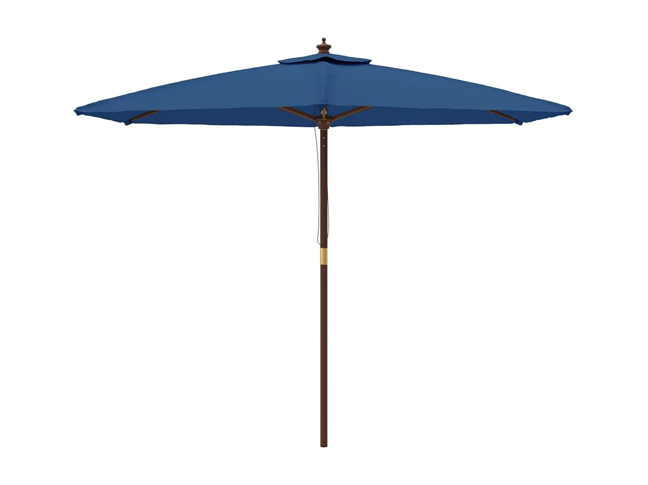Sophie-Sandrine  Sombrilla de jardín con poste de madera azul celeste 299x240 cm