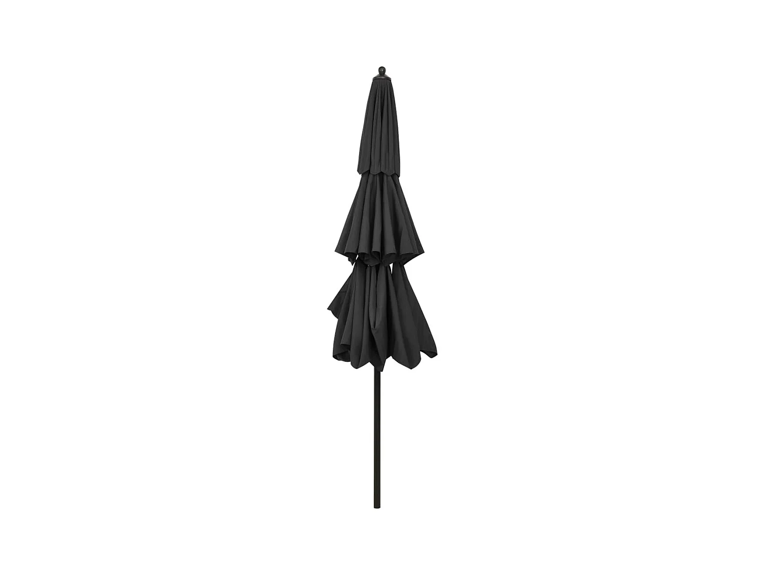 Nijkerk  Parasol de jardin à 3 niveaux avec mât en aluminium anthracite