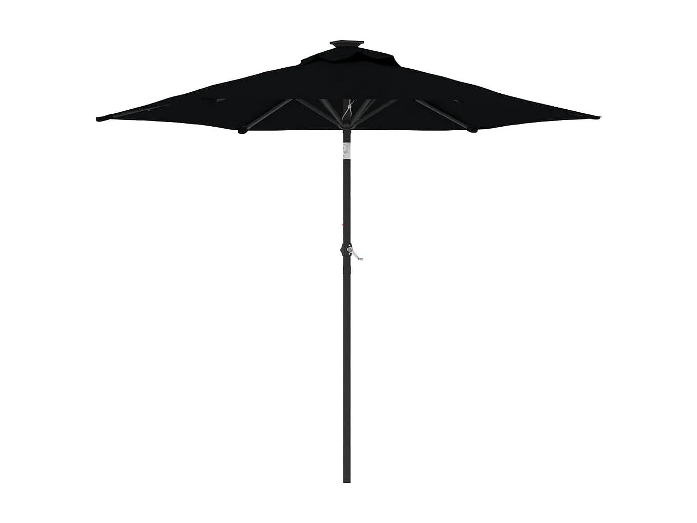 Jeanerette  Sombrilla de jardín con poste de acero negro 225x225x212 cm